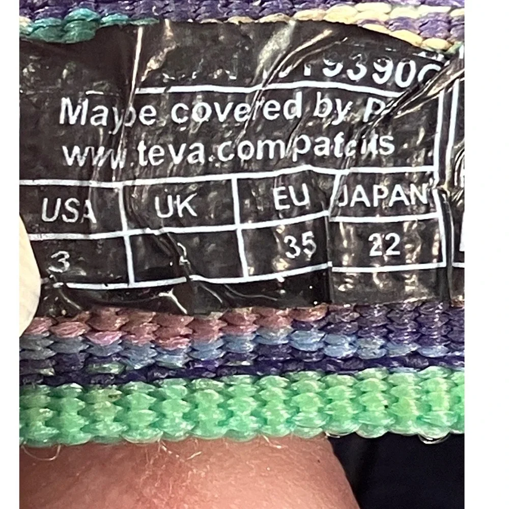 Teva Hurricane 3 Kids Purple Multi Geometric Sport Sandals Size 3 1019390C